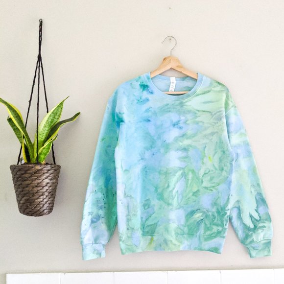 allywanderland Tops - Allywanderland Rainforest TieDye Crewneck Pullover